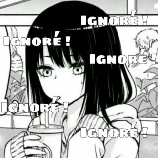 👀 IGNORE! Anime, Manga, Ignorar whatsapp sticker