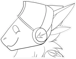 😊 Protogen, Furry, Avatar, Animale telegram sticker