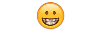 😁 Emoji, Sonrisa, Dientes, Feliz telegram sticker
