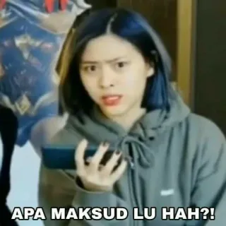 🍫 APA MAKSUD LU HAH?! espressione, domanda, donna, meme, confuso, ritratto whatsapp sticker