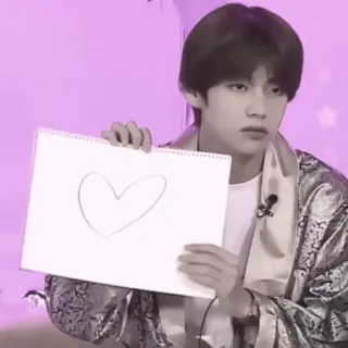 🥡 coeur, dessin, célébrité, homme, kpop, amour, fan telegram sticker