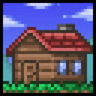 🏠 casa, pixel art, edificio, cabaña, hogar telegram sticker