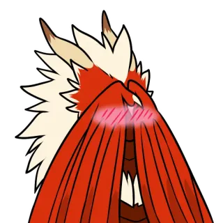 😳 มังกร, น่ารัก, อนิเมะ, ขี้อาย telegram sticker