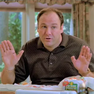 🖐 Tony Soprano The Sopranos โทรทัศน์, มาเฟีย, อาชญากรรม, อิตาลี, ครอบครัว, นิวเจอร์ซีย์ telegram sticker