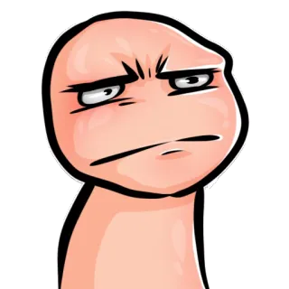 😑 dibujo animado, expresión, cara, estado de ánimo telegram sticker