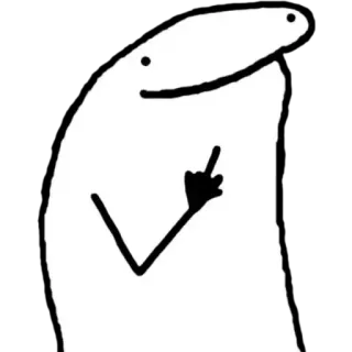 🖕 middle finger, offensive, cartoon, rude, gesture telegram sticker