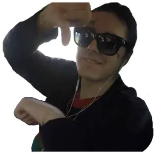 👎 person, sunglasses, gesture, downvote, dislike whatsapp sticker