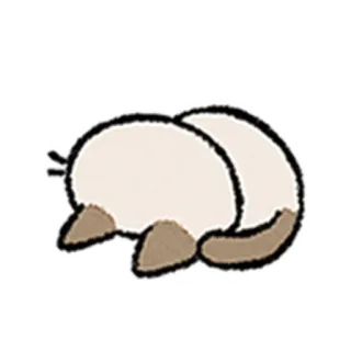😺 animal, gato, dormir, preguiçoso, fofo, siamês telegram sticker