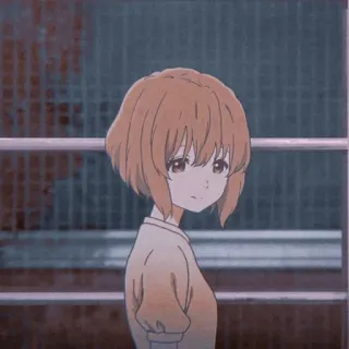 ➖ anime, girl, cute, sad, animation telegram sticker