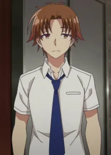 ⭐ Ayanokouji Kiyotaka Classroom of the Elite Anime, Karakter, Seragam sekolah, Serius, Pelajar, Classroom of the Elite telegram sticker