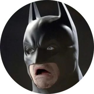 😧 Batman แบทแมน, ซูเปอร์ฮีโร่, ดีซีคอมมิกส์, มีม, อัศวินรัตติกาล, ตลก telegram sticker