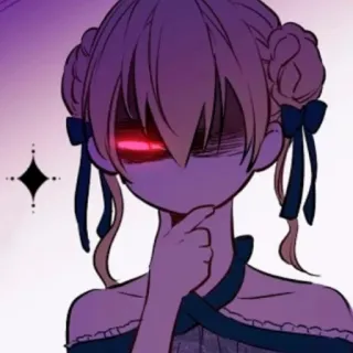 🌚 Anime, Mädchen, Manga, Charakter, Böse, Plant whatsapp sticker