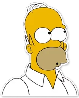 😗 Homer Simpson The Simpsons Homer, Simpson, Cartoon, Animation, Gelb, Figur telegram sticker