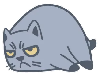 😕 gato, enfadado, meme, dibujo animado telegram sticker