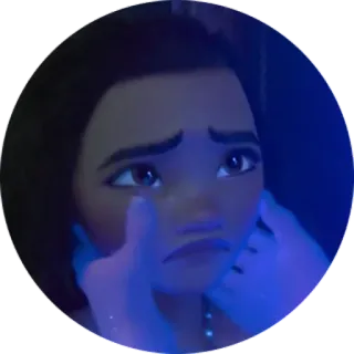 😞 traurig, weinend, animiert, Mädchen, Cartoon whatsapp sticker
