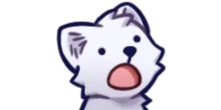 😦 chó, ngạc nhiên, dễ thương, động vật telegram sticker