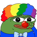 🤡 Pepe the Frog pepe, rana, payaso, meme, cultura de internet, dibujos animados, emoticono telegram sticker