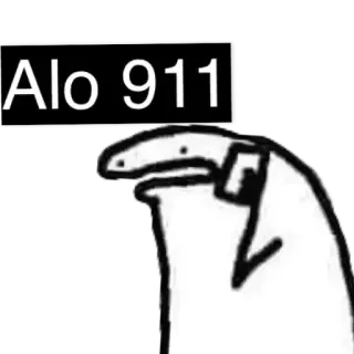 🚨 Alo 911 Meme, Florkofcows, 911, Notfall telegram sticker