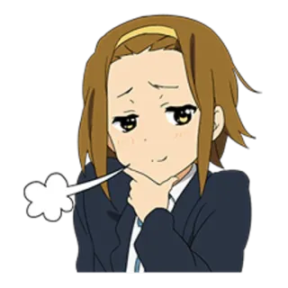 😤 Anime, Garota, Expressão, Sorriso irônico, Personagem telegram sticker