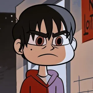 😠 NO TITS cartoon, angry, teenager telegram sticker