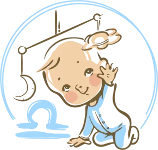 🧐 Bayi, Zodiak, Libra, Astrologi, Lucu, Anak telegram sticker