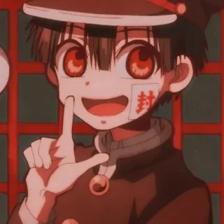 🔲 Hanako-kun Toilet-bound Hanako-kun 封 Аниме, Hanako-kun, Туалетный мальчик, Сверхъестественное, Школа, Персонаж telegram sticker