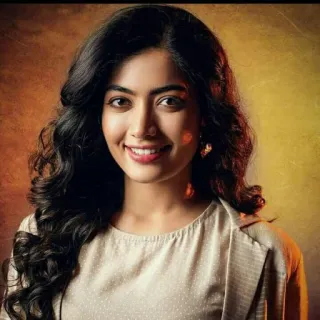 💐 Rashmika Mandanna 女演员, 印度, 宝莱坞, 微笑, 肖像 telegram sticker