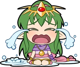 😭 chorando, triste, chibi, anime, elfo, lágrimas telegram sticker