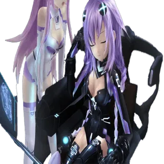 😪 Animé, Manga, Personnage, Cheveux violets, Jeu vidéo telegram sticker