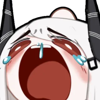 😭 płacz, anime, kreskówka, emocje, łzy, smutny, przygnębiony whatsapp sticker