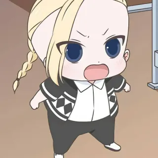 😠 Аниме, Чиби, Мультфильм, Персонаж, Манга, Злой telegram sticker