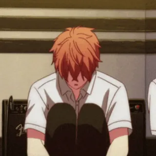 🎸 anime, guitar, music, boy, sad telegram sticker