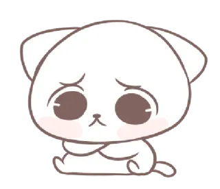 🥺 fofo, triste, desenho animado, animal, cachorro, kawaii whatsapp sticker