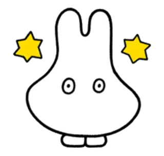 👻 กระต่าย, การ์ตูน, สติกเกอร์, น่ารัก, สัตว์ telegram sticker