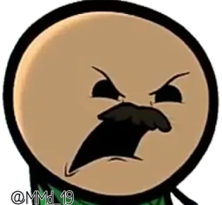 😡 @MMd_19 cartoon, face, anger telegram sticker