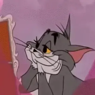 😍 Tom Cat cat, cartoon, tom and jerry, funny, meme, expression telegram sticker
