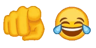 🫵 Emoji, Poing, Rire, Drôle, Humour, Expression telegram sticker