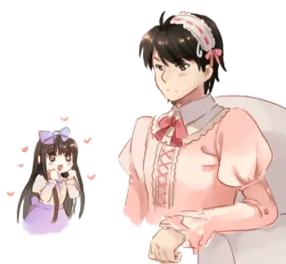 😍 动漫, 漫画, 可爱, 卡哇伊, 裙子, 角色 telegram sticker