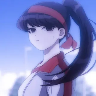 ☂️ Komi Shouko Komi Can't Communicate Anime, Komi-san no puede comunicarse, Komi Shouko, Dibujos animados, Lindo, Escolar telegram sticker