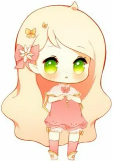 ☹️ ちび, 可愛い, 女の子, 漫画, アニメ, かわいい telegram sticker