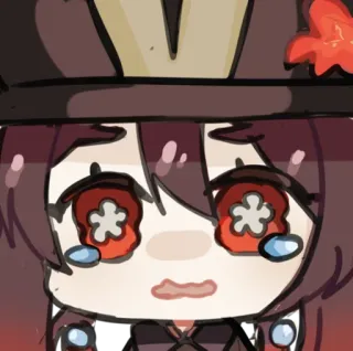 🌸 Hu Tao Genshin Impact Anime, Gioco, Carino, Triste, Piangere telegram sticker