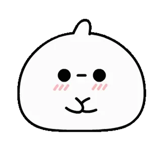 🙂 Cartone animato, Carino, Animale, Adesivo, Kawaii, Bianco telegram sticker