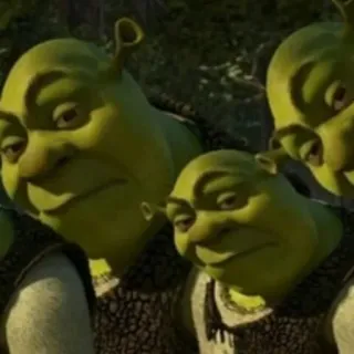 🤨 Shrek オーガ, 緑, アニメ, 映画, キャラクター telegram sticker