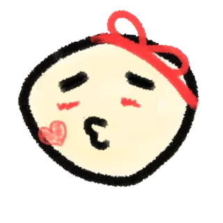 😘 cartoon, kus, hart, gezicht, emoji, uitdrukking, schattig telegram sticker