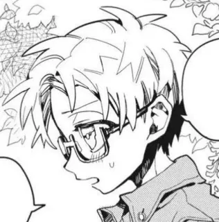 🧡 Anime, Mangá, Óculos, Personagem, Ilustração telegram sticker
