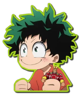 🤩 Izuku Midoriya My Hero Academia アニメ, 僕のヒーローアカデミア, 緑谷出久, デク, 漫画 telegram sticker