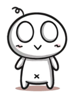 👽 schattig, kawaii, personage, minimalistisch, sticker telegram sticker