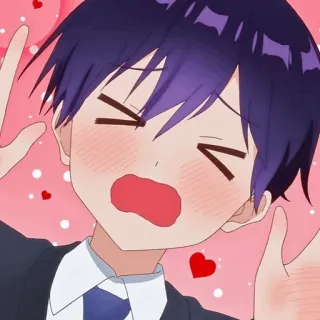 👾 Anime, Mignon, Dessin animé, Garçon, Kawaii telegram sticker