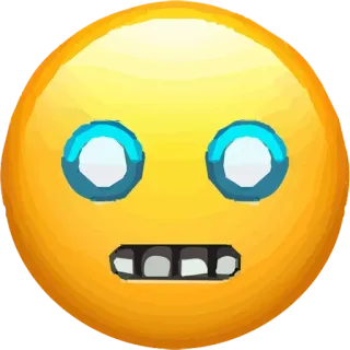 🤖 Emoji, Sticker, Cartoon, Gelb, Gesicht, Ausdruck whatsapp sticker