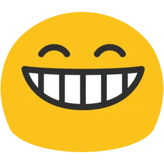 😄 emoji, smile, happy, yellow, cartoon telegram sticker